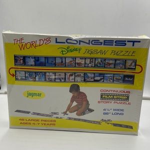 Disney Vintage Film Strip Jigsaw Puzzle 4 1/4” x 88” (48 pc) Ages 4-7